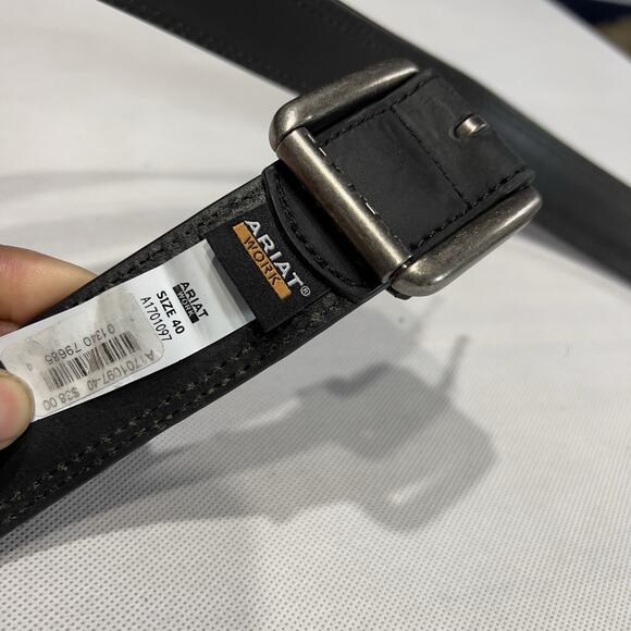 Ariat Work Belt Graphic Inlay Multi Color Mens Size 40 Genuine Leather - Picture 4 of 6